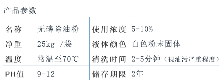 环保无磷除油粉